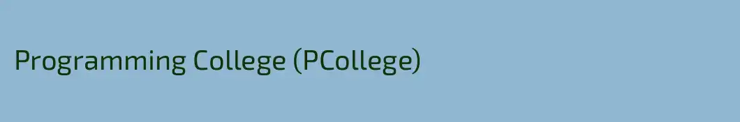 Programming College (PCollege)